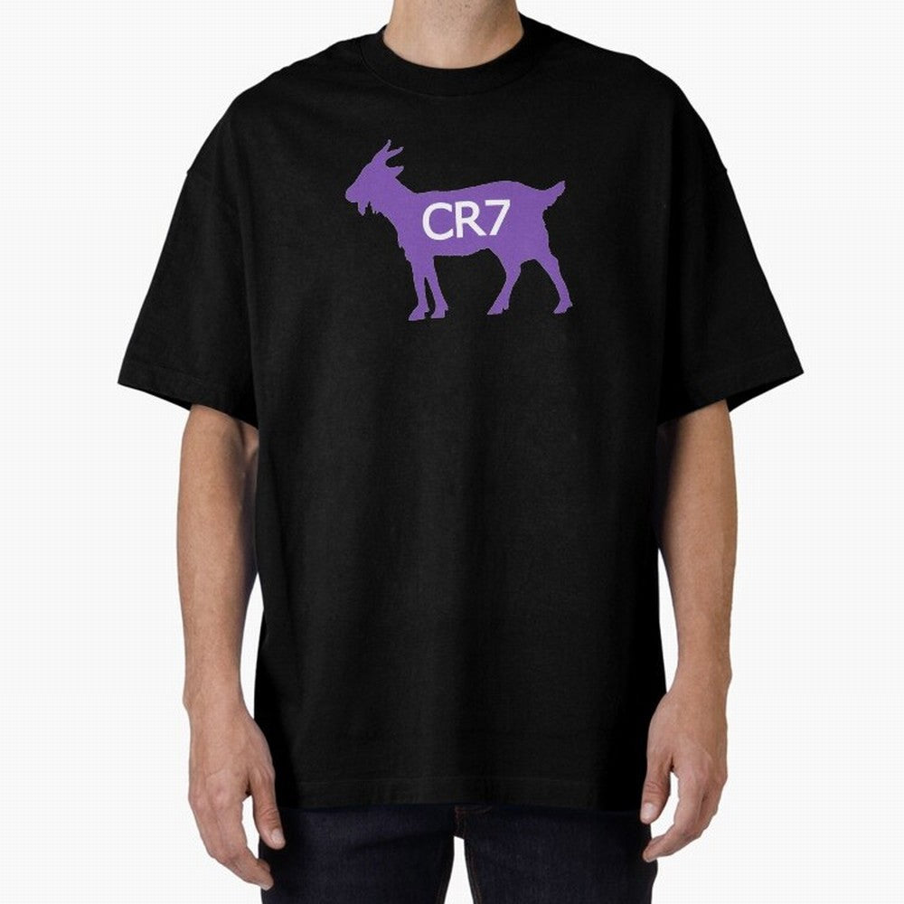 CR7 GOAT Purple Oversized T-Shirt Elevate Match Day Hype around FIFA World Cup 2026, CR7, England and Germany, Supporter Pride, Iconic Celebrations, Legendary Names and Global Match Day Energy; Built for Supporters Chasing Trophy Dreams, Final