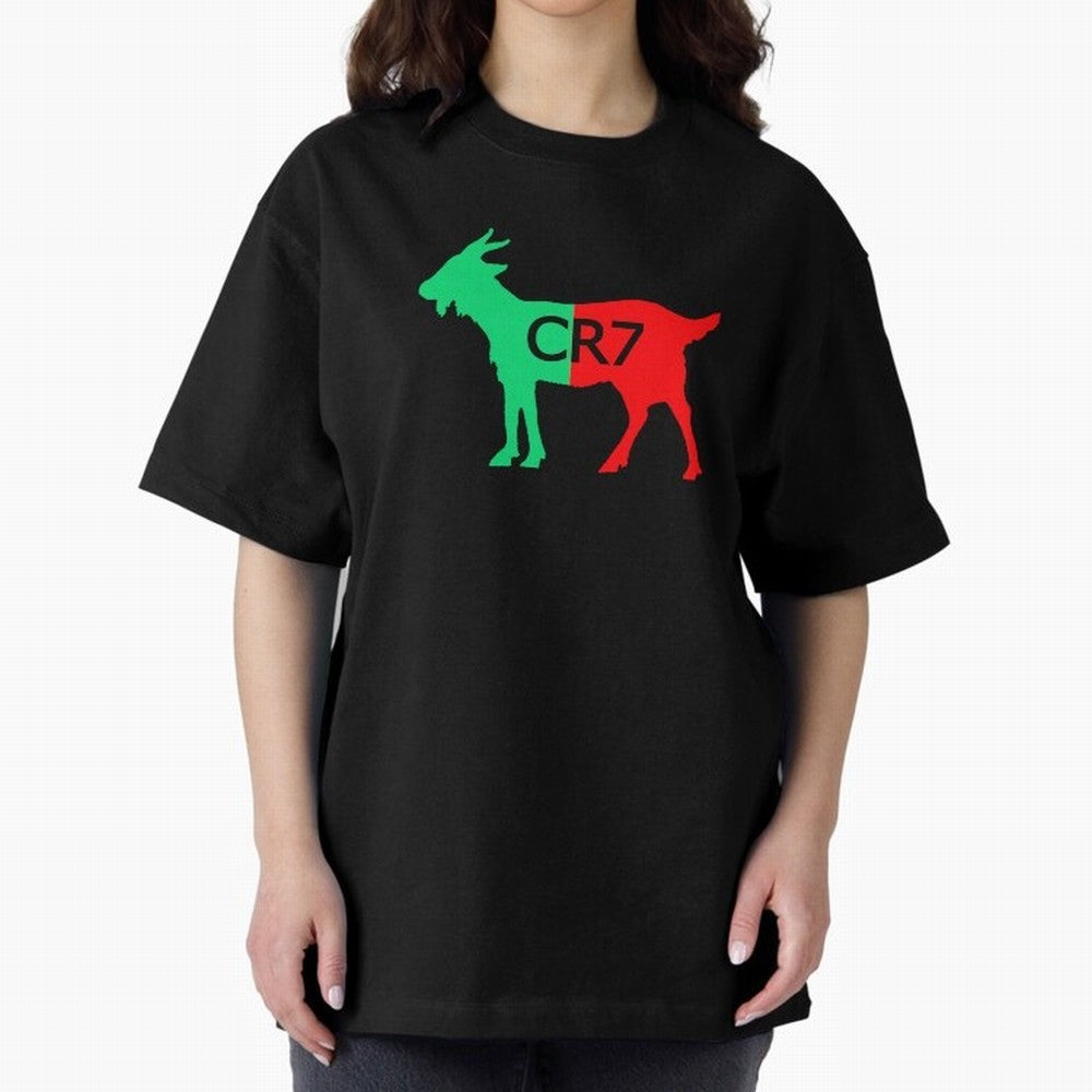 CR7 GOAT Tuga Oversized T-Shirt Elevate the FIFA World Cup 2026 USA Canada Mexico Journey through Cristiano Ronaldo Highlights, Brazil, Portugal and Argentina Pride, Vintage Soccer Flavor, Modern Football Stars, National Flags and Final Night