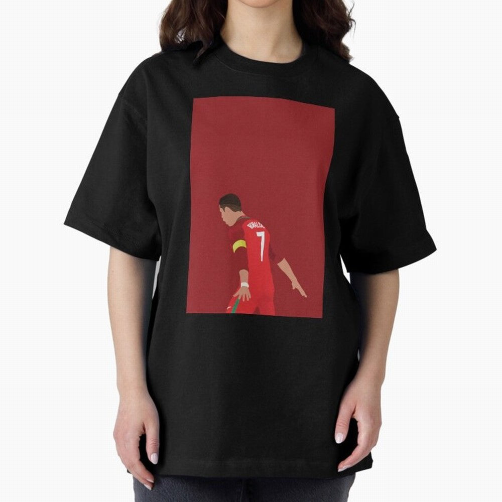 CR7 Oversized T-Shirt Celebrate Rivalries and Pride in Match Day Hype around FIFA World Cup 2026, Haaland and Mbappe, France, Fan Favorite Moments, National Team Passion, Big Match Drama and Soccer History; Perfect for Supporters Who Want Bold