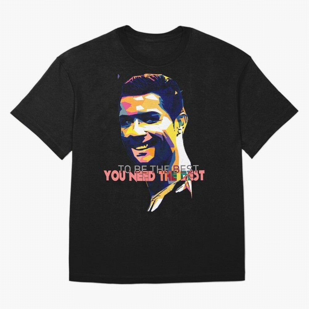 Cristiano Ronaldo To be the best, you need the best Quote Pop art Oversized T-Shirt Fuel the FIFA World Cup 2026 Journey through Messi Highlights, Brazil Pride, Football History, Final Match Energy, Crowd Noise and Once in a Lifetime Moments; Ideal