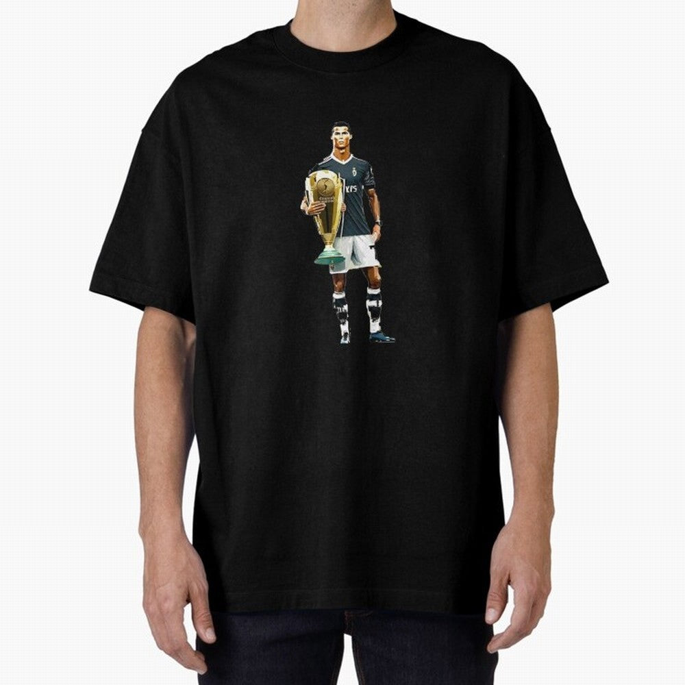 Cristiano Ronaldo CR7 Game Time Pixel Artwork Futbol Soccer Oversized T-Shirt Represent Fans Who Live for FIFA World Cup 2026 Group Stage for Fans of Haaland and Mbappe and France, Bringing Global Supporter Spirit, Legendary Goals, National Colors