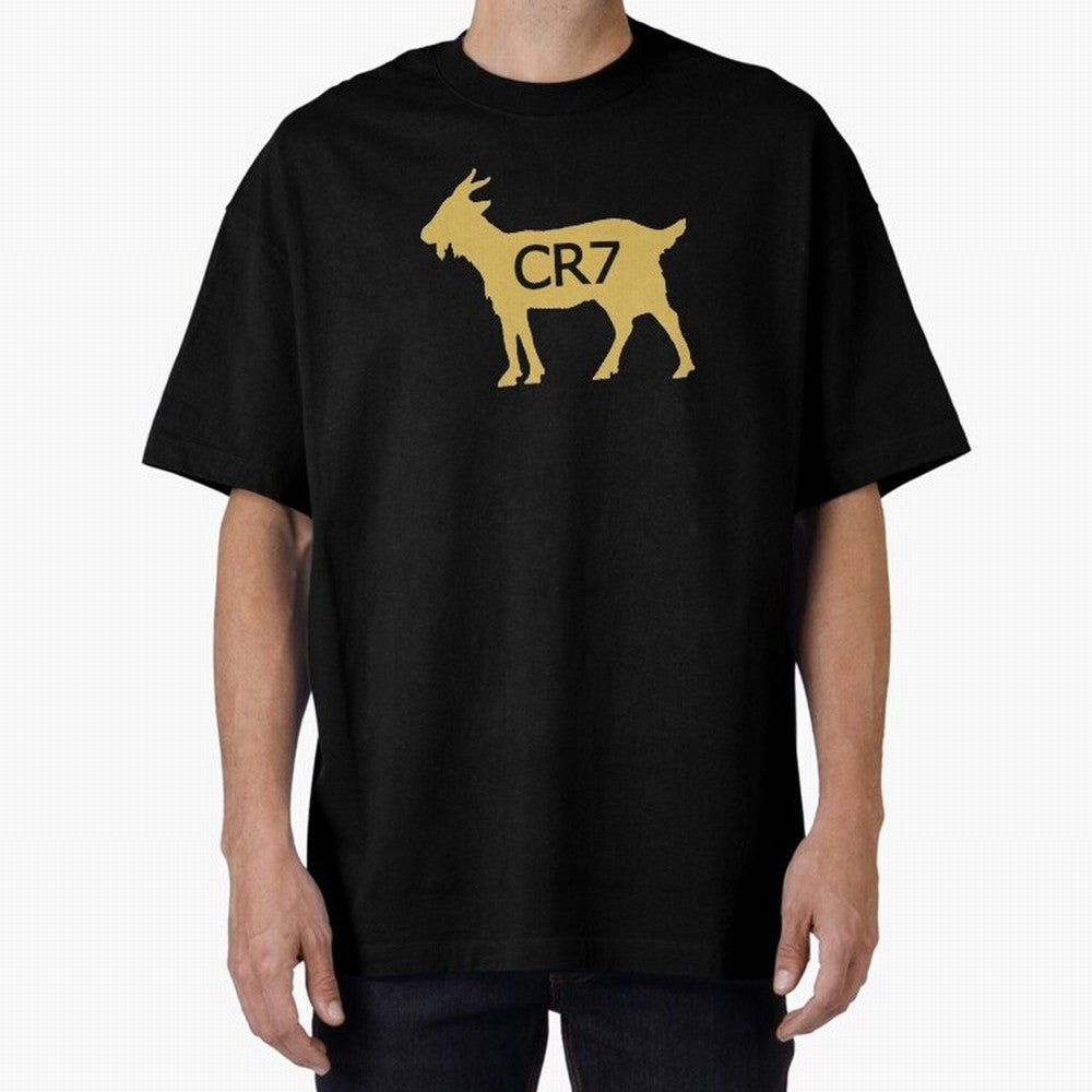 CR7 GOAT Gold Oversized T-Shirt Discover Global Football Passion for FIFA World Cup 2026 Group Stage, Celebrating CR7, England, Game Day Rituals, Football Legends, Country Pride and the Road to the Final; Ideal for Football Dads, Football Moms,