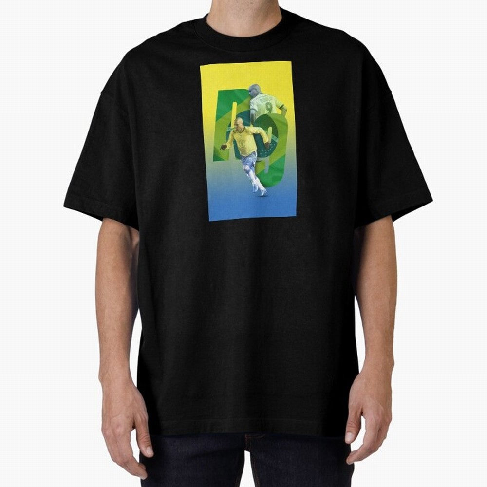 Ronaldo Luis Nazario de Lima Illustration Oversized T-Shirt Bring a Champion Mindset to FIFA World Cup 2026 Group Stage Spirit, Featuring England, France and Netherlands, Messi, Neymar and Mbappe, Match Day Excitement, Supporter Culture, Golden