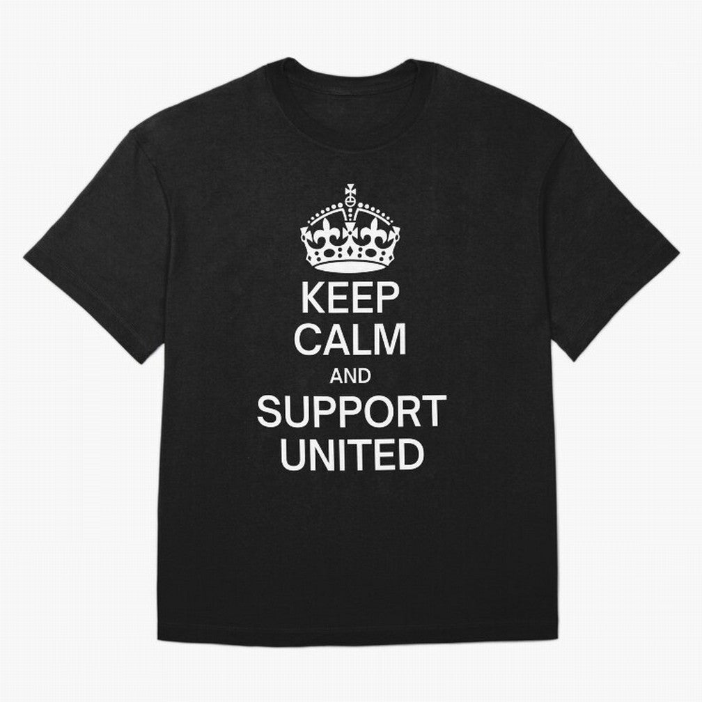 Keep Calm and Support United Oversized T-Shirt Celebrate the Magic of FIFA World Cup 2026 for Fans of Cristiano Ronaldo and Argentina and Brazil, Bringing Fan Favorite Moments, National Team Passion, Big Match Drama and Soccer History; Great for