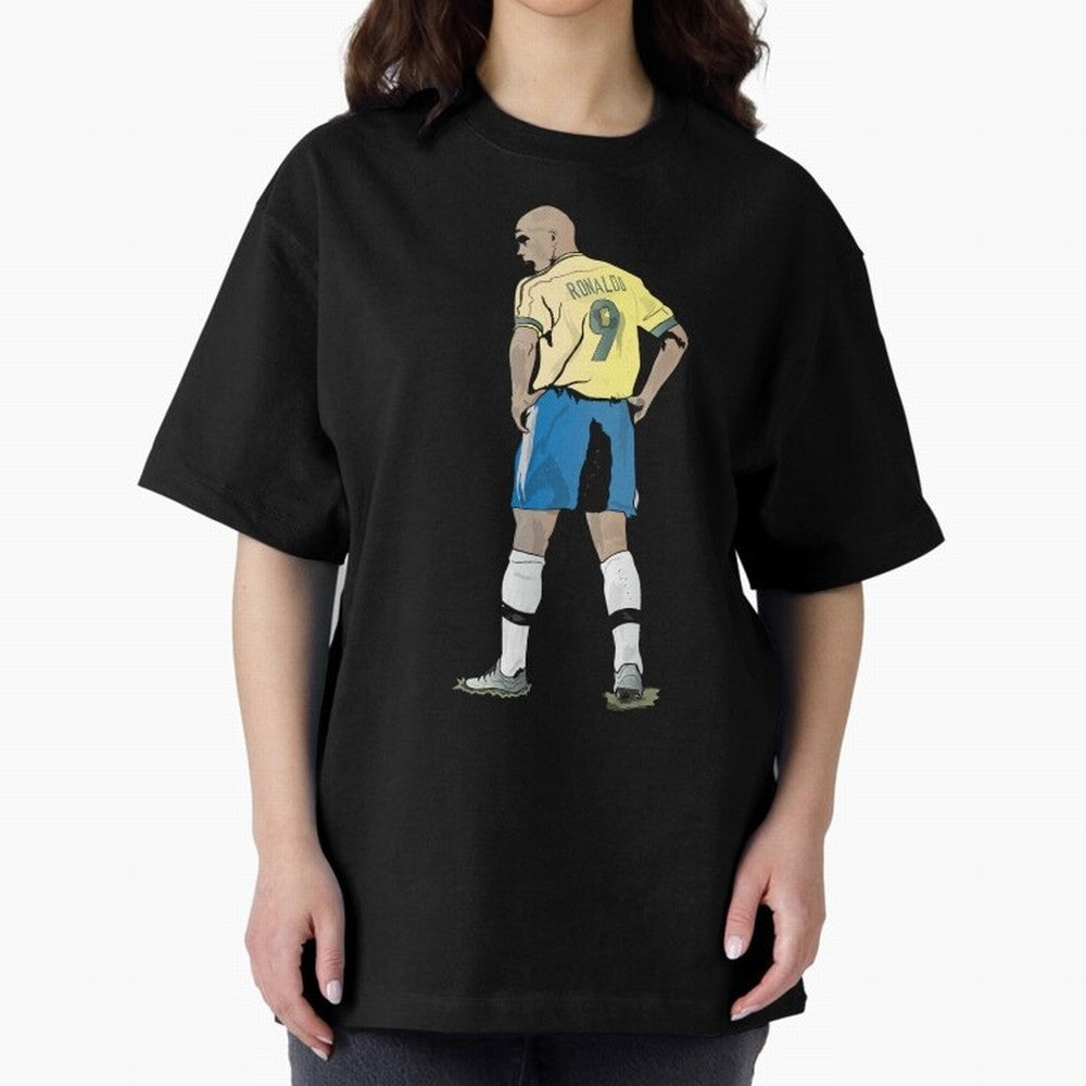 RONALDO NAZARIO 9 Oversized T-Shirt Keep Football History Alive during Match Day Hype around FIFA World Cup 2026, Messi, CR7 and Mbappe, France and Portugal, Match Day Excitement, Supporter Culture, Golden Goals and Global Football Passion; Made