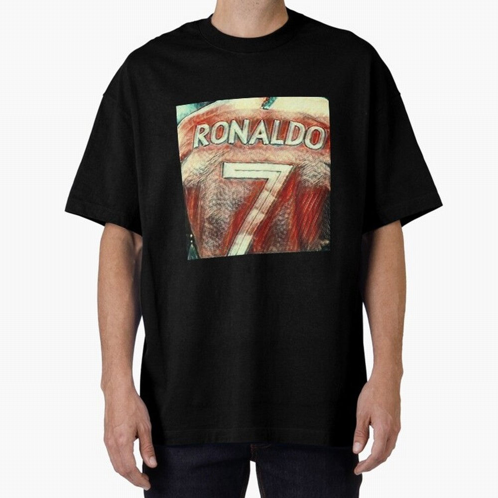 CR7 Oversized T-Shirt Fuel Global Football Passion for FIFA World Cup 2026, Inspired by Messi, Neymar and Mbappe, Spain and Netherlands, Vintage Soccer Flavor, Modern Football Stars, National Flags and Final Night Emotion; Ideal for Football Dads,