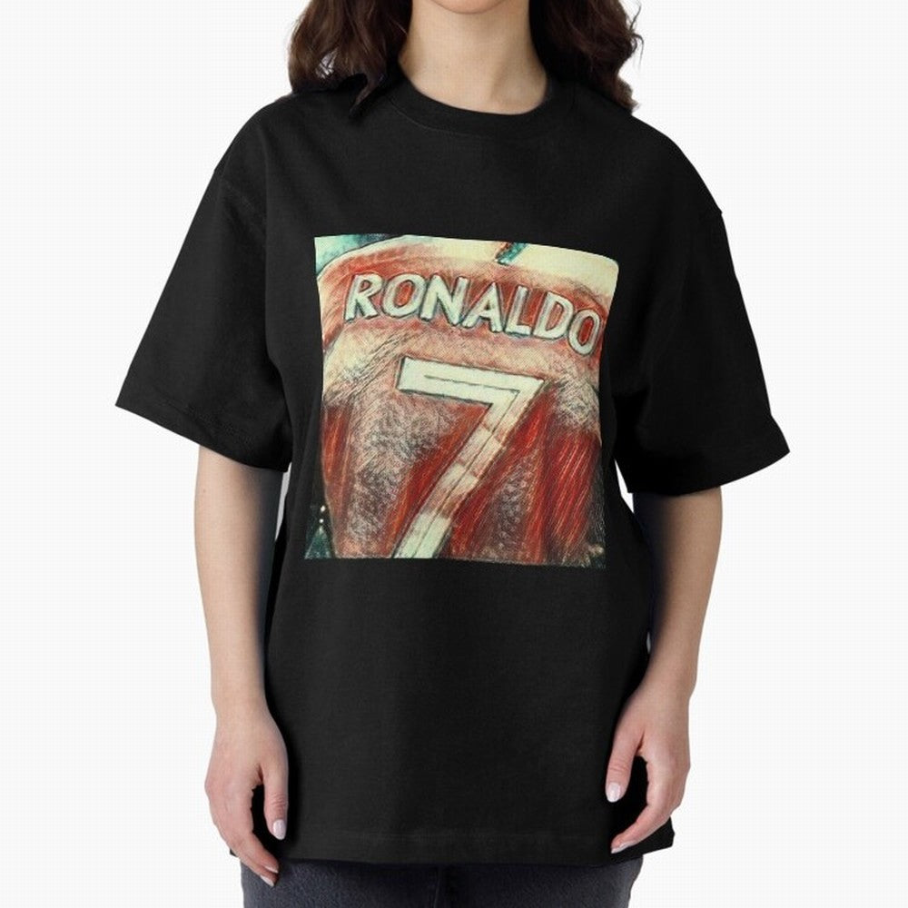 CR7 Oversized T-Shirt Fuel Global Football Passion for FIFA World Cup 2026, Inspired by Messi, Neymar and Mbappe, Spain and Netherlands, Vintage Soccer Flavor, Modern Football Stars, National Flags and Final Night Emotion; Ideal for Football Dads,