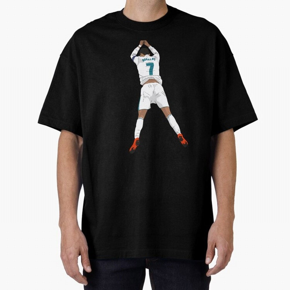 Cristiano Ronaldo Iconic Celebration Oversized T-Shirt Celebrate Supporters United by the FIFA World Cup 2026 Group Stage Journey through Haaland and Mbappe Highlights, Spain Pride, Soccer Culture, Superstar Moments, National Team Dreams and