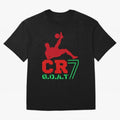 CR7 G.O.A.T Oversized T-Shirt Bring Trophy Dreams to FIFA World Cup 2026 Inspired by Messi, Netherlands Energy, Vintage Soccer Flavor, Modern Football Stars, National Flags and Final Night Emotion; Created for Match Day Parties, Soccer Gifts, Fan