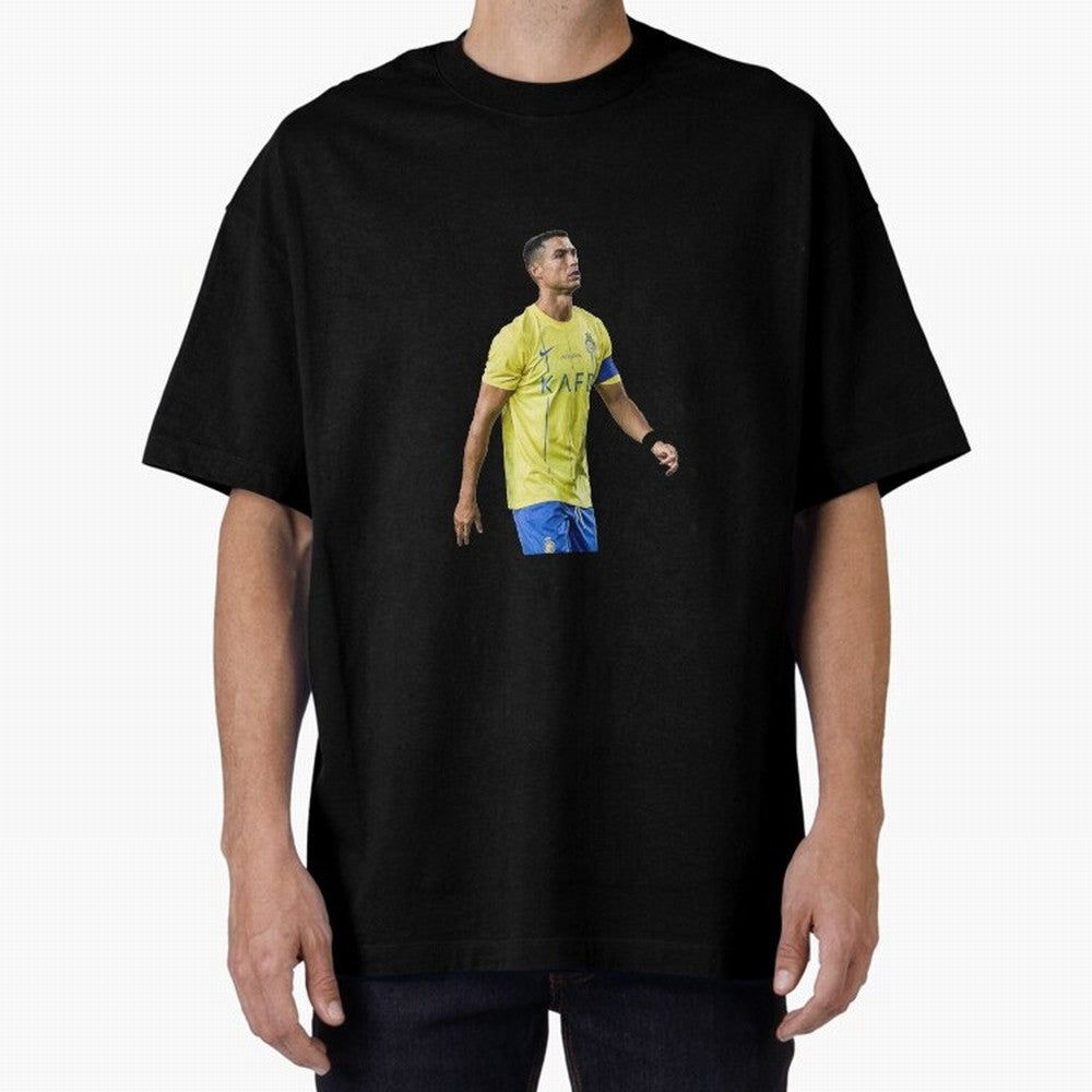 Ronaldo Al Nassar Oversized T-Shirt Show Championship Spirit for Global Football Passion for FIFA World Cup 2026 Group Stage, Inspired by CR7, Spain, Supporter Pride, Iconic Celebrations, Legendary Names and Global Match Day Energy; Ideal for Fans