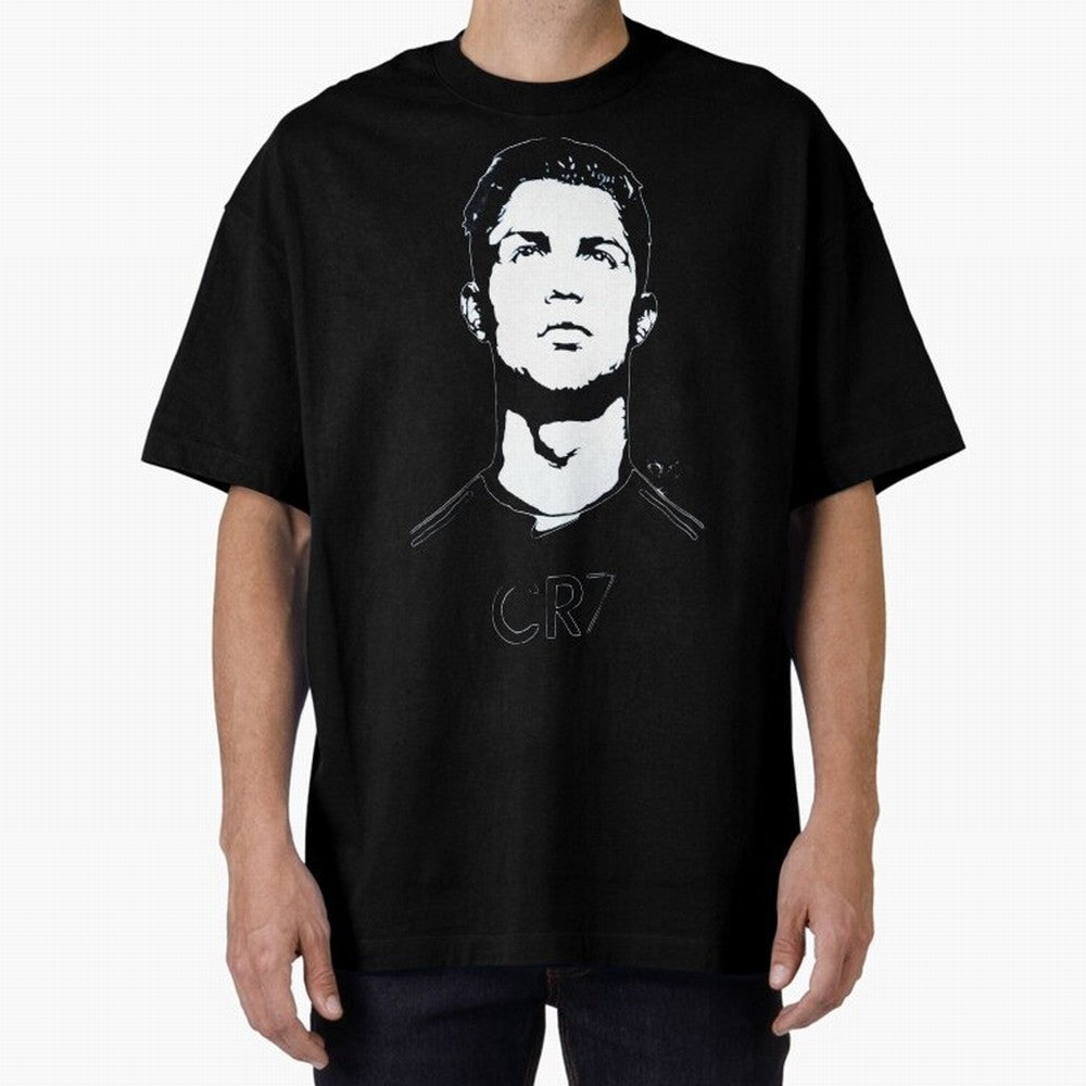 Cristiano Ronaldo Oversized T-Shirt Celebrate Fan Culture around Match Day Hype around FIFA World Cup 2026 Group Stage, Messi, Neymar and Mbappe, England, France and Netherlands, Football Passion, Legendary Performances, Festival Vibes and