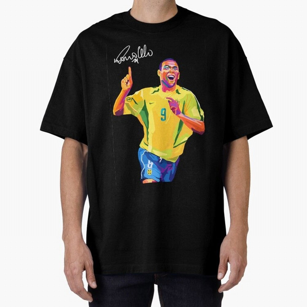 Ronaldo Nazario Pop Art Oversized T-Shirt Celebrate the Next Chapter of FIFA World Cup 2026 Group Stage Connected to Messi, France and Portugal Energy, Stadium Memories, Football Loyalty, International Chants and Championship Tradition; Perfect for
