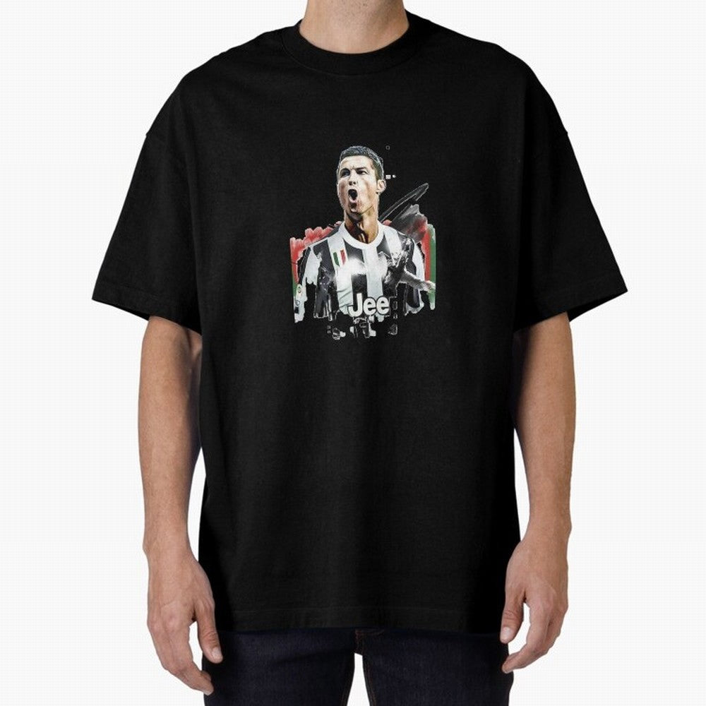 Ronaldo Oversized T-Shirt Support the FIFA World Cup 2026 Group Stage Journey through CR7 and Messi Highlights, Spain Pride, Championship Spirit, Famous Goals, Roaring Crowds and International Football Unity; Ideal for Fans Who Follow Messi,