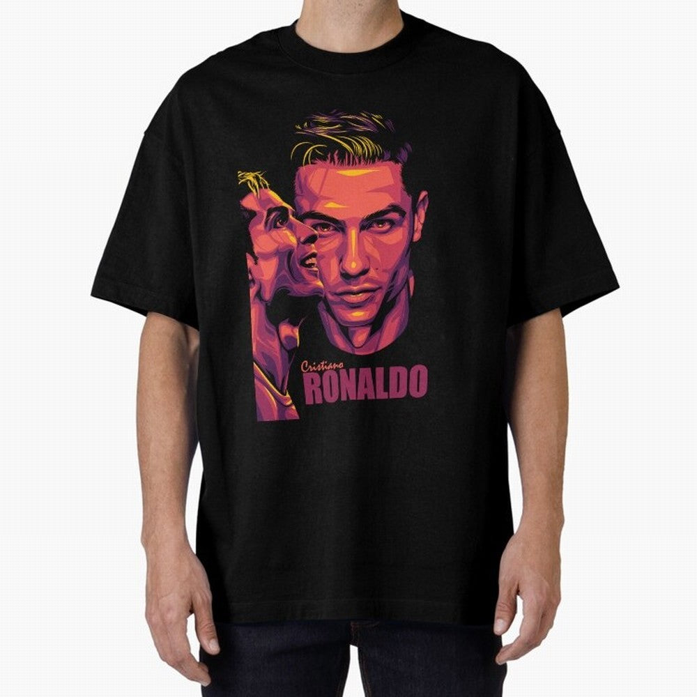 Cristiano Ronaldo Glow in the Dark Oversized T-Shirt Remember FIFA World Cup 2026 USA Canada Mexico Spirit, Centered on England and Germany, Haaland and Mbappe, Champion Mindset, Group Stage Buzz, Knockout Tension and Passionate Fan Culture;