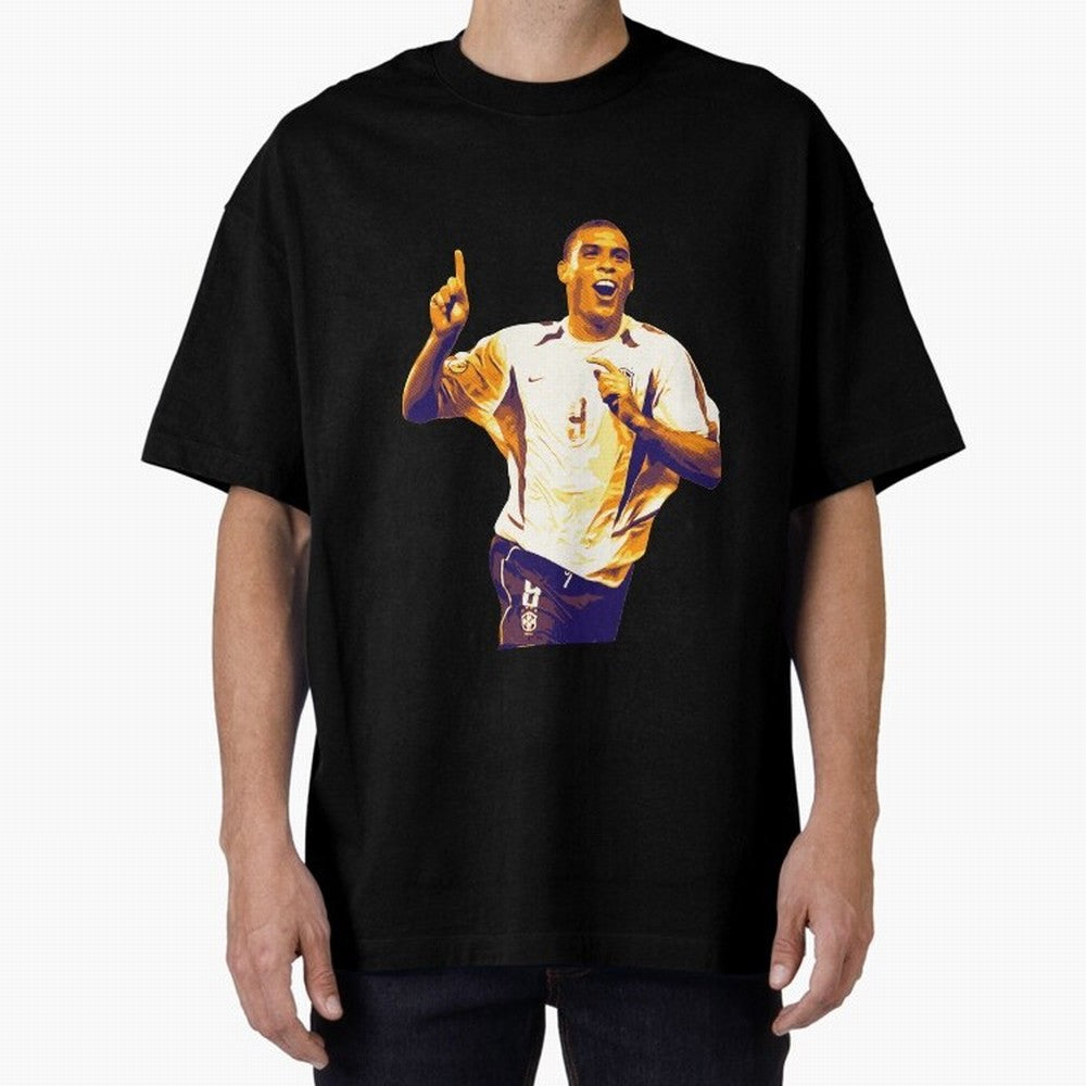 Ronaldo Naz¨¢rio brazil team Oversized T-Shirt Support the Legends of Global Football Passion for FIFA World Cup 2026, Centered on Messi, England, Global Supporter Spirit, Legendary Goals, National Colors and Tournament Celebration; Ideal for Fans