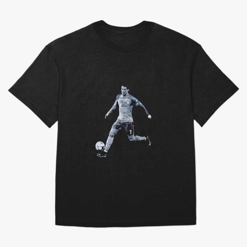 Soccer Football Art, Cristiano Ronaldo Oversized T-Shirt Live for the Drama of FIFA World Cup 2026 Spirit, Filled with France and Portugal, Messi, Neymar and Mbappe, Soccer Culture, Superstar Moments, National Team Dreams and Competitive Fire;
