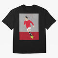 Cristiano Ronaldo 2021/22 Illustration Oversized T-Shirt Bring Trophy Dreams to Global Football Passion for FIFA World Cup 2026, Filled with Cristiano Ronaldo, Haaland and CR7, Germany, Sports Nostalgia, International Competition, Famous Players