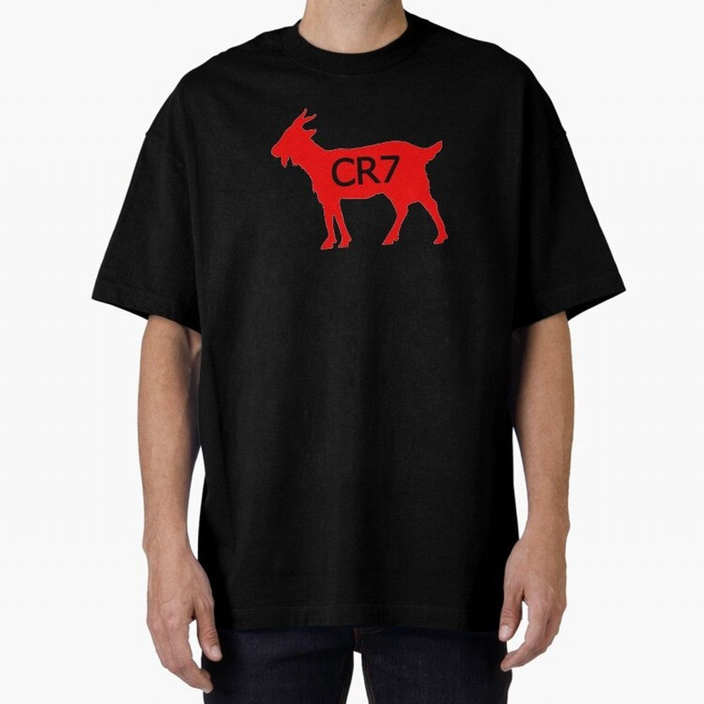 CR7 GOAT Red Oversized T-Shirt Upgrade Match Day Hype around FIFA World Cup 2026, Mbappe, England and Germany, Stadium Chants, National Pride, Trophy Dreams and Unforgettable Football Memories; Built for Supporters Chasing Trophy Dreams, Final