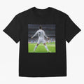 Ronaldo caricature Oversized T-Shirt Show Your Love for FIFA World Cup 2026 Spirit, with Portugal, Spain and Germany, Messi, CR7 and Mbappe, Stadium Chants, National Pride, Trophy Dreams and Unforgettable Football Memories; Ideal for Fans Who