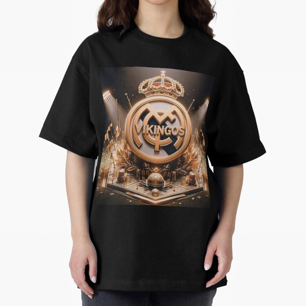 Vikings Oversized T-Shirt Celebrate Golden Goal Energy in Global Football Passion for FIFA World Cup 2026 Group Stage, Filled with Messi and Cristiano Ronaldo, Argentina, France and Brazil, Tournament Hype, Historic Matchups, Family Viewing Parties