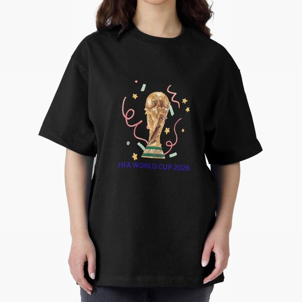 FIFA World Cup 2026 Oversized T-Shirt Experience FIFA World Cup 2026 Group Stage for Fans of CR7 and England and Germany, Bringing Supporter Pride, Iconic Celebrations, Legendary Names and Global Match Day Energy; Great for Supporters Who Love