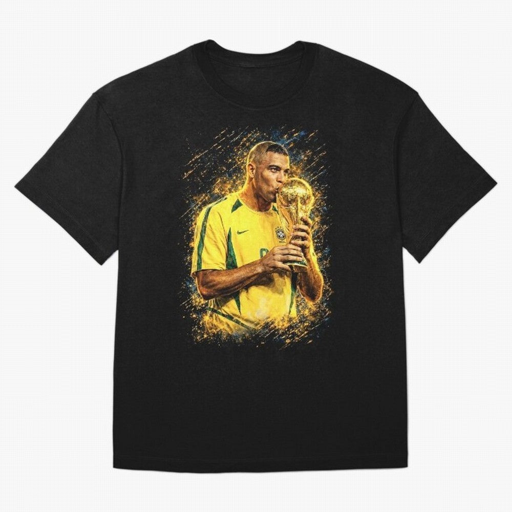 R9 Ronaldo Football Legend Oversized T-Shirt Support FIFA World Cup 2026 USA Canada Mexico Spirit, Filled with Brazil, Haaland and Mbappe, Stadium Chants, National Pride, Trophy Dreams and Unforgettable Football Memories; Perfect for Supporters Who
