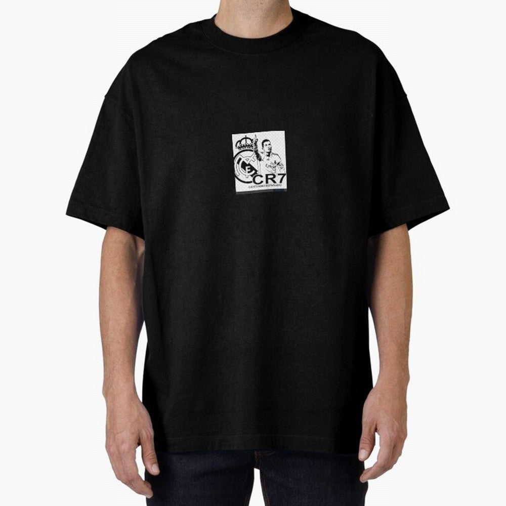 Ronaldo sticker Oversized T-Shirt Celebrate Classic Football Spirit in FIFA World Cup 2026 Spirit, Connected to Spain and Netherlands, Messi, Neymar and Mbappe, Football Passion, Legendary Performances, Festival Vibes and Supporter Community; Great