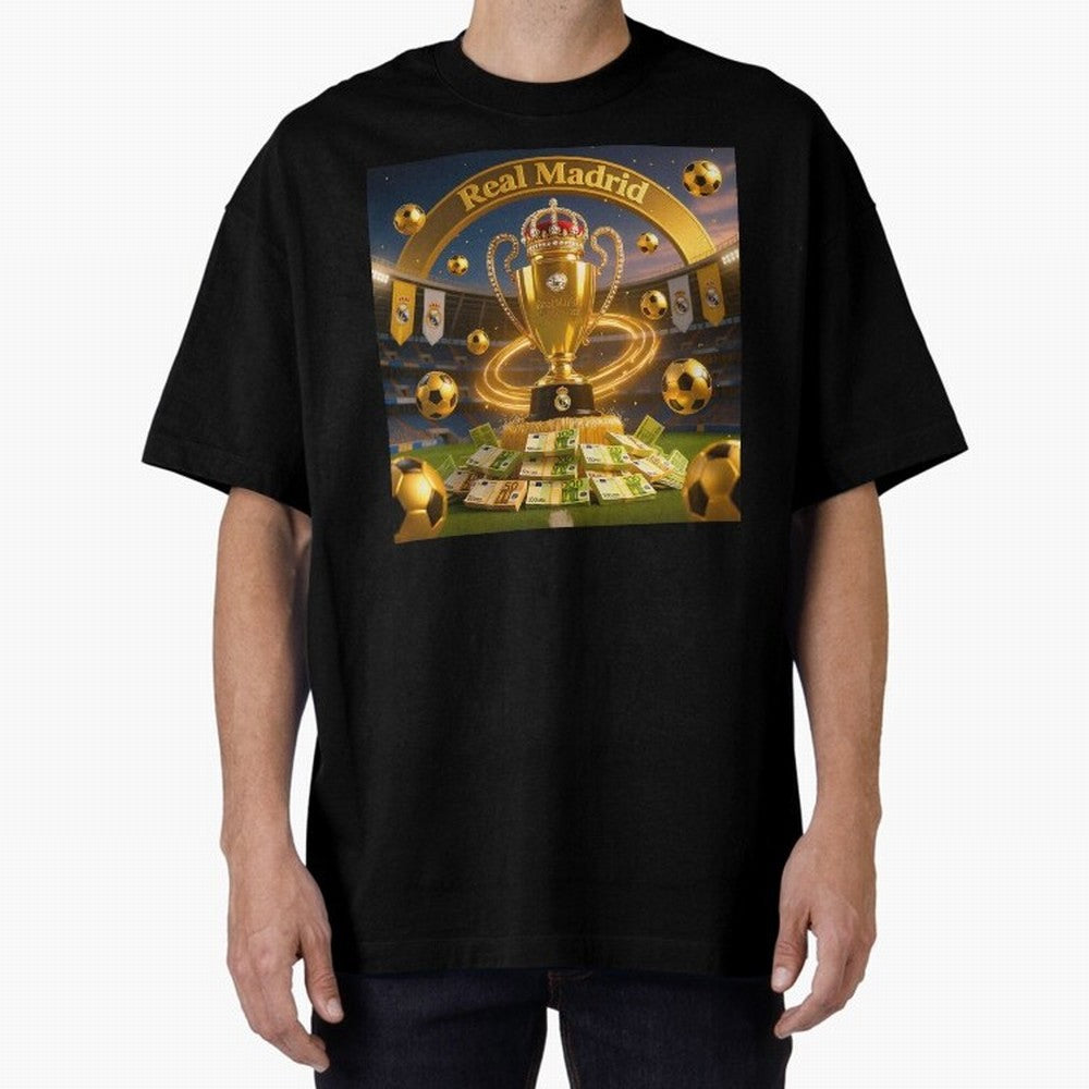 The Wealth of Real Madrid Oversized T-Shirt Unlock FIFA World Cup 2026 USA Canada Mexico with Cristiano Ronaldo, Argentina, France and Brazil Energy, Stadium Chants, National Pride, Trophy Dreams and Unforgettable Football Memories; Made for