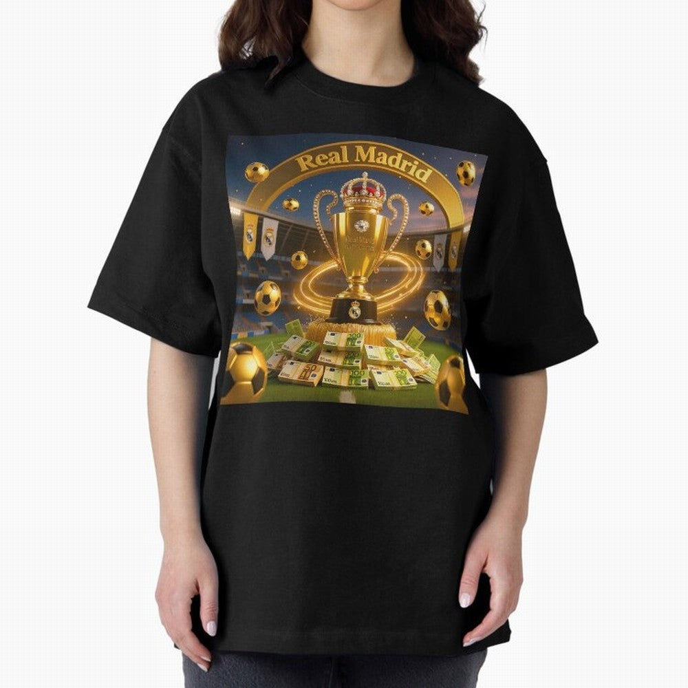 The Wealth of Real Madrid Oversized T-Shirt Unlock FIFA World Cup 2026 USA Canada Mexico with Cristiano Ronaldo, Argentina, France and Brazil Energy, Stadium Chants, National Pride, Trophy Dreams and Unforgettable Football Memories; Made for