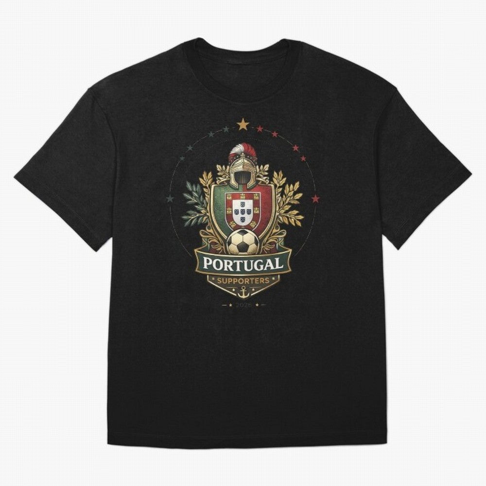 Portugal 2026 Football Crest ¨C Portuguese Soccer Supporters Pride Design Oversized T-Shirt Treasure FIFA World Cup 2026 USA Canada Mexico Spirit, Driven by Portugal, Spain and Germany, Messi and Cristiano Ronaldo, Goal Celebration Energy,
