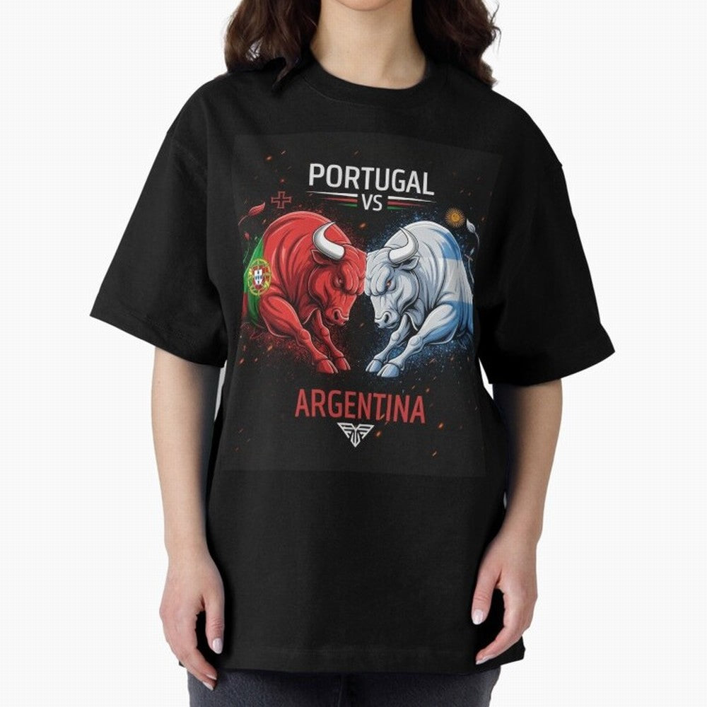 Messi vs Ronaldo Oversized T-Shirt Bring Match Day Fire to Match Day Hype around FIFA World Cup 2026 USA Canada Mexico, CR7 and Messi, Germany, Soccer Culture, Superstar Moments, National Team Dreams and Competitive Fire; Great for Supporters Who