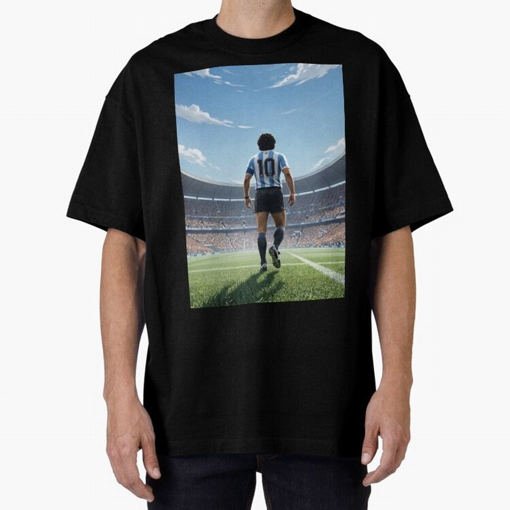 Diego Maradona Oversized T-Shirt Experience FIFA World Cup 2026 for Fans of Messi and Spain, Bringing Football History, Final Match Energy, Crowd Noise and Once in a Lifetime Moments; Perfect for Fans, Collectors, Family Gatherings, Watch Parties