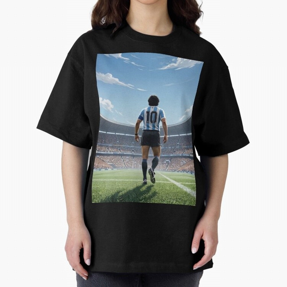 Diego Maradona Oversized T-Shirt Experience FIFA World Cup 2026 for Fans of Messi and Spain, Bringing Football History, Final Match Energy, Crowd Noise and Once in a Lifetime Moments; Perfect for Fans, Collectors, Family Gatherings, Watch Parties