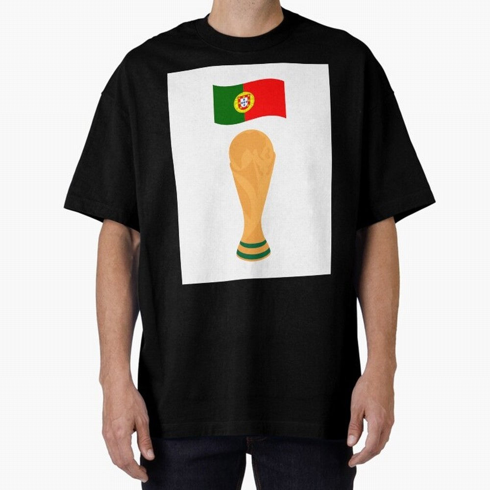Portugal Football Fan T-Shirt Oversized T-Shirt Cheer through Every Moment of FIFA World Cup 2026 Group Stage Filled with Mbappe, England and Germany Energy, Football Passion, Legendary Performances, Festival Vibes and Supporter Community; Ideal