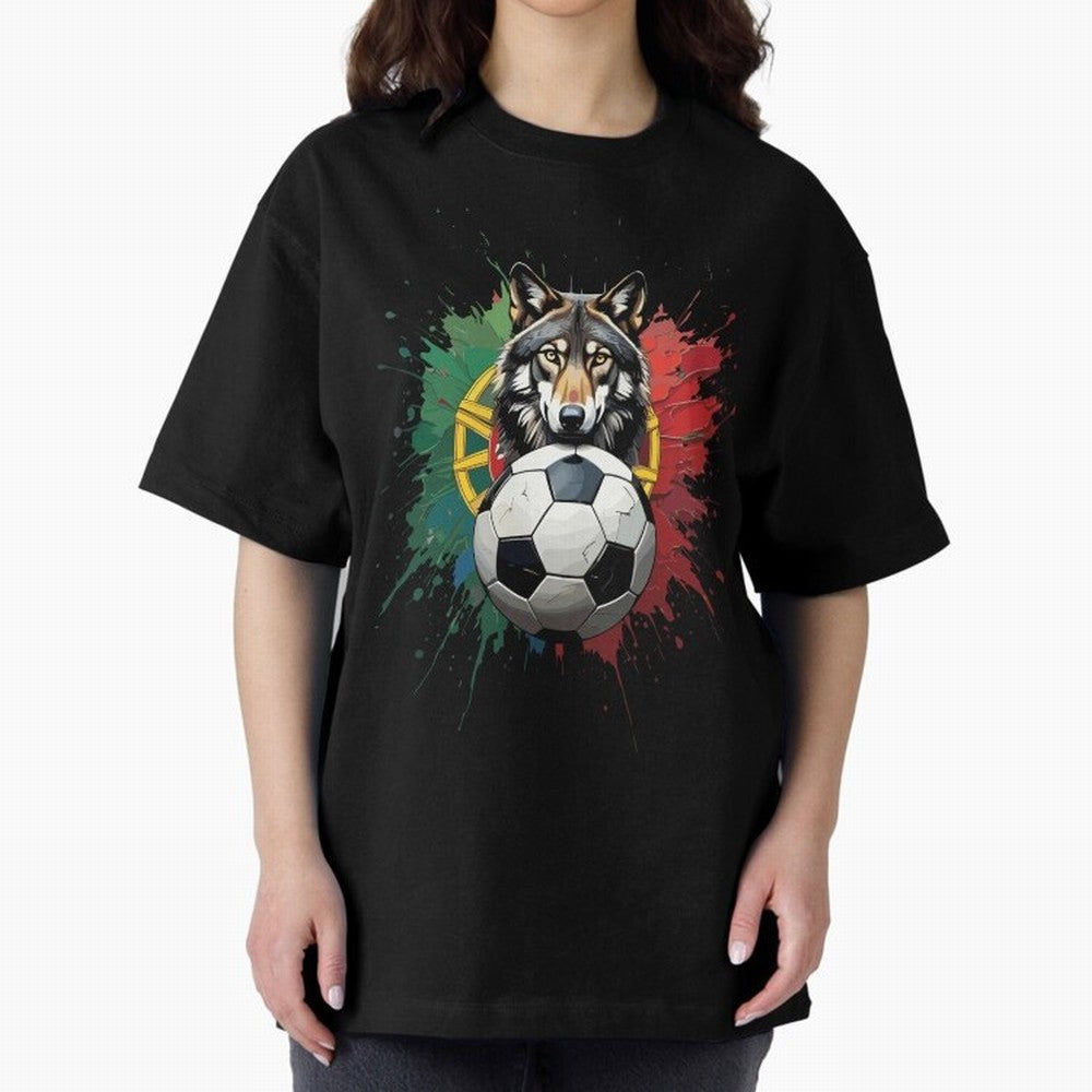 Portugal 2026 Soccer dog - World Cup Football Oversized T-Shirt Bring Match Day Fire to Match Day Hype around FIFA World Cup 2026 Group Stage, Cristiano Ronaldo, Haaland and CR7, Portugal, Soccer Culture, Superstar Moments, National Team Dreams and