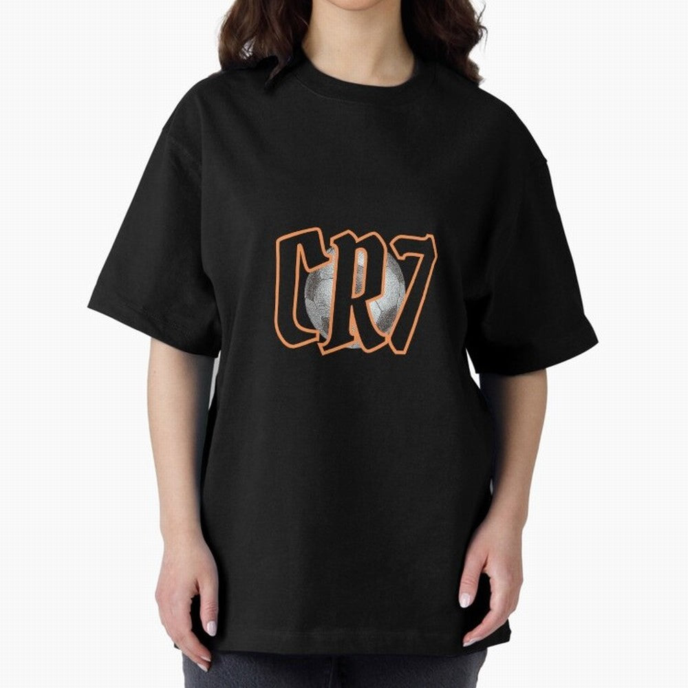CR7 BLACK Oversized T-Shirt Turn Football Passion into the FIFA World Cup 2026 USA Canada Mexico Journey through Haaland Highlights, England Pride, Game Day Rituals, Football Legends, Country Pride and the Road to the Final; Perfect for Supporters