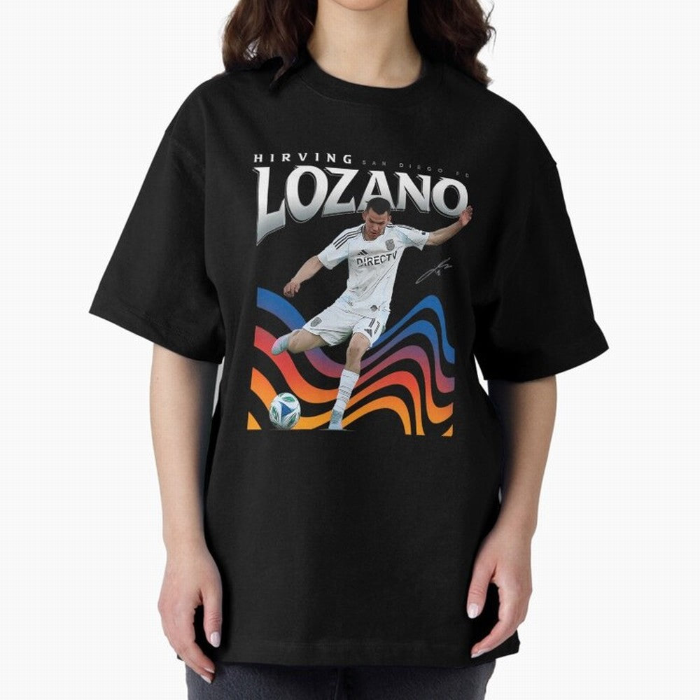 Hirving Lozano San Diego Fc Oversized T-Shirt Turn Football Passion into the FIFA World Cup 2026 Group Stage Journey through Messi and Cristiano Ronaldo Highlights, England Pride, Classic Soccer Heritage, Championship Pressure, Fan Loyalty and