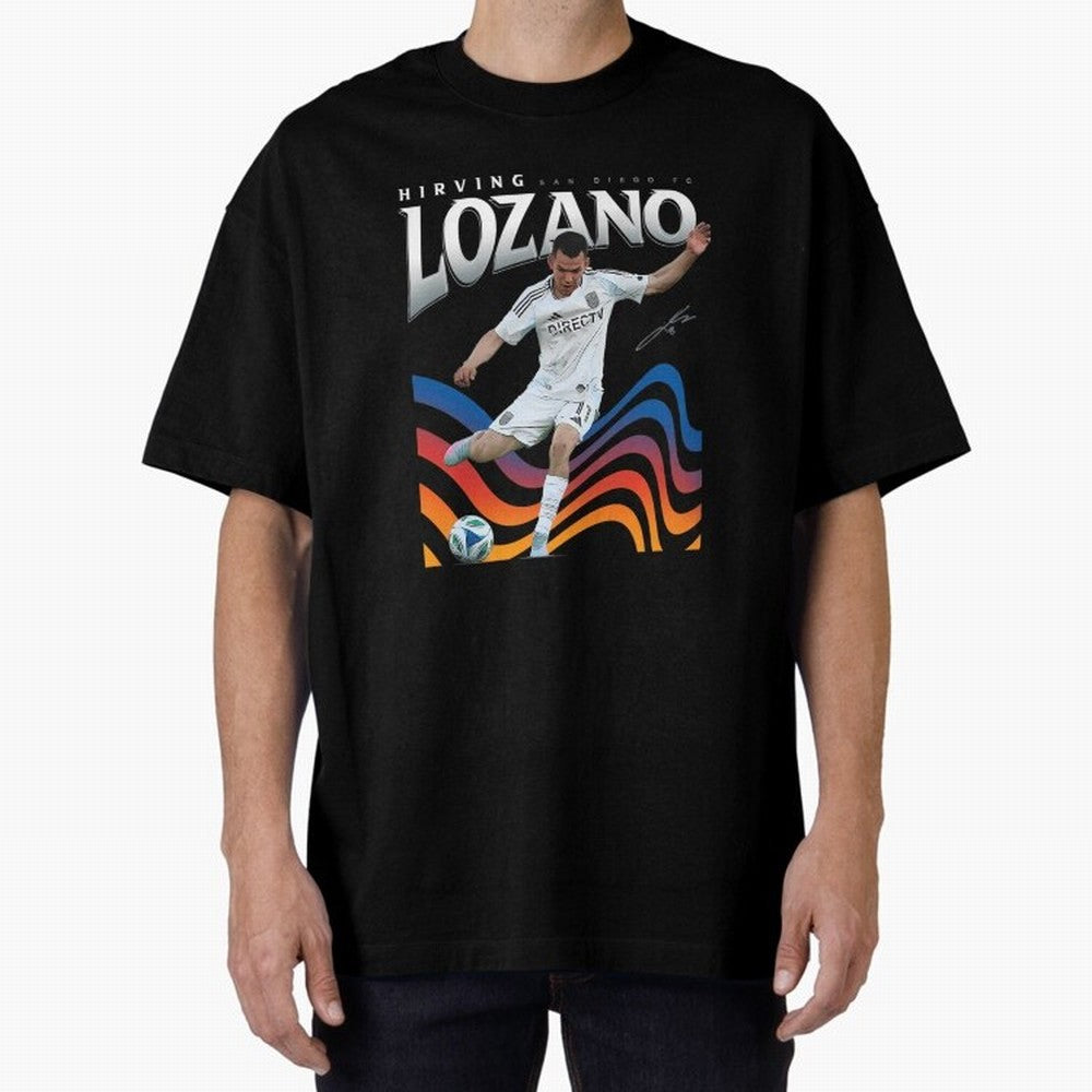 Hirving Lozano San Diego Fc Oversized T-Shirt Turn Football Passion into the FIFA World Cup 2026 Group Stage Journey through Messi and Cristiano Ronaldo Highlights, England Pride, Classic Soccer Heritage, Championship Pressure, Fan Loyalty and