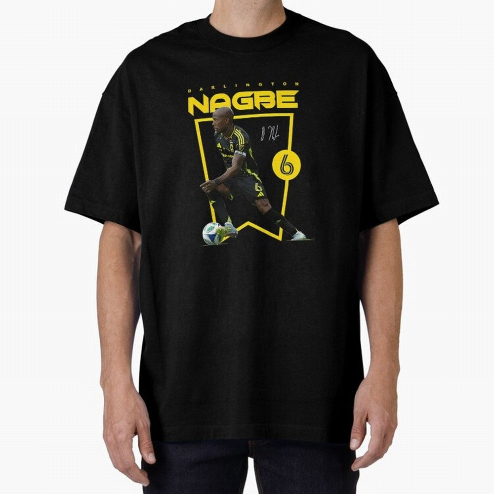 Darlington Nagbe Columbus Crew Oversized T-Shirt Represent the Passion of FIFA World Cup 2026 Group Stage Featuring Mbappe and Neymar, Portugal Energy, Retro Football Energy, Iconic Rivalries, Trophy Chase Drama and Stadium Atmosphere; Made for