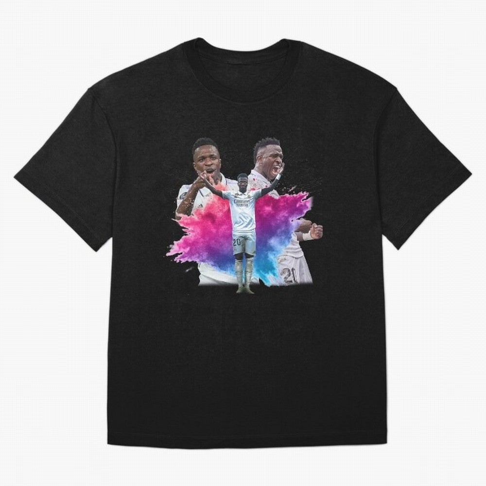 Fanart Vinicius Junior Merch Oversized T-Shirt Elevate FIFA World Cup 2026 for Fans of Messi and Spain, Bringing Tournament Hype, Historic Matchups, Family Viewing Parties and Global Sports Pride; Ideal for Fans Who Follow Messi, Cristiano Ronaldo,
