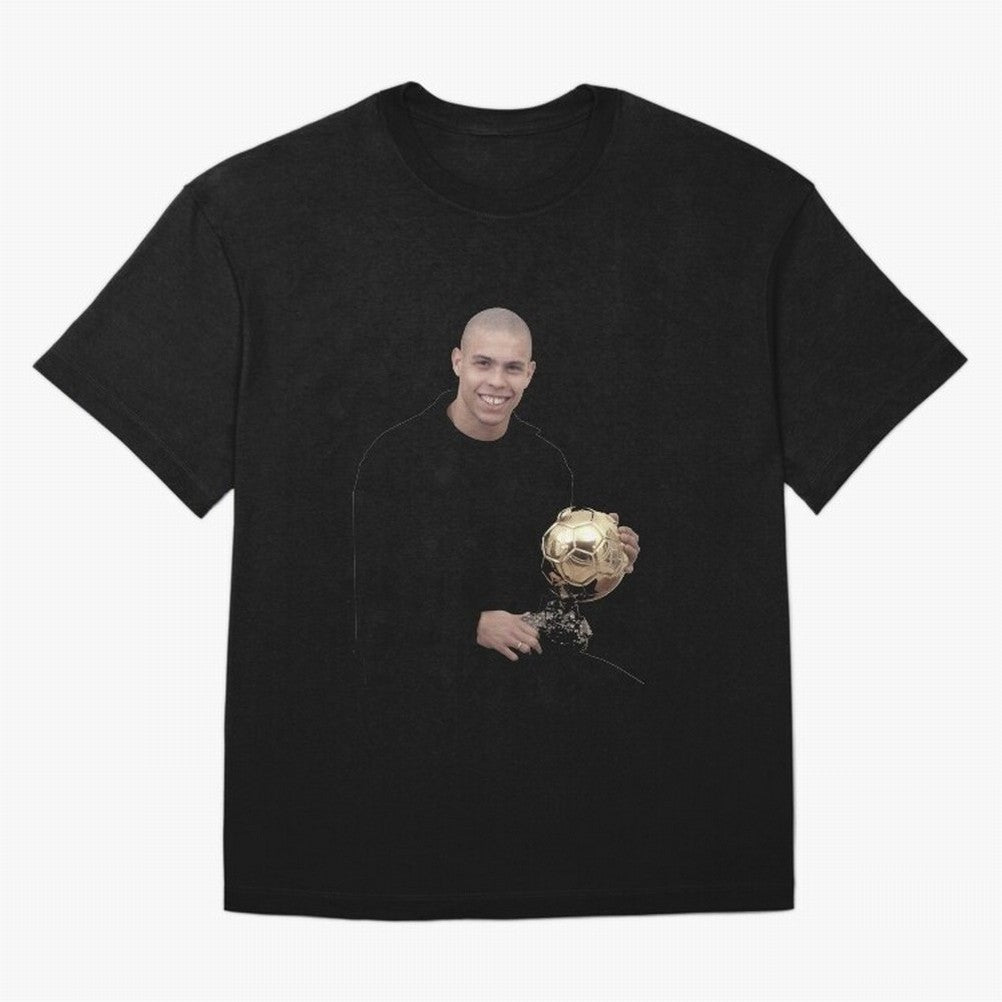 Ronaldo Iconic Ballon d¡¯Or Football Art Oversized T-Shirt Celebrate the Road through FIFA World Cup 2026 Group Stage Spirit, Driven by France, Messi, Fan Favorite Moments, National Team Passion, Big Match Drama and Soccer History; Perfect for