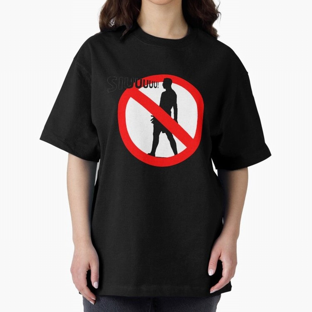 No Siiuuu Funny Soccer Meme Design Oversized T-Shirt Build Global Football Passion for FIFA World Cup 2026 USA Canada Mexico, Inspired by Cristiano Ronaldo, Haaland and CR7, France and Portugal, Fan Favorite Moments, National Team Passion, Big