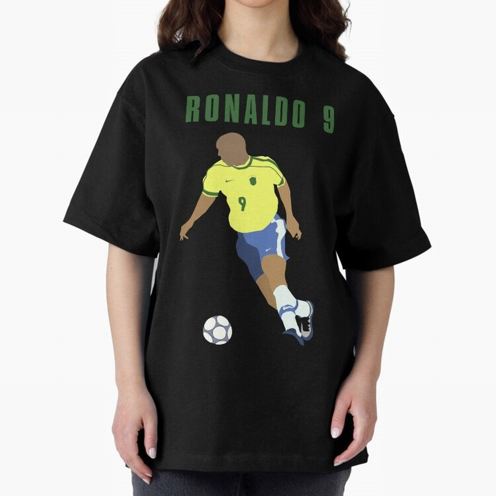 BRAZIL 9 Oversized T-Shirt Support Your Favorite Stars during FIFA World Cup 2026 USA Canada Mexico Highlighting Haaland, England and Germany Energy, Classic Soccer Heritage, Championship Pressure, Fan Loyalty and International Pride; Great for