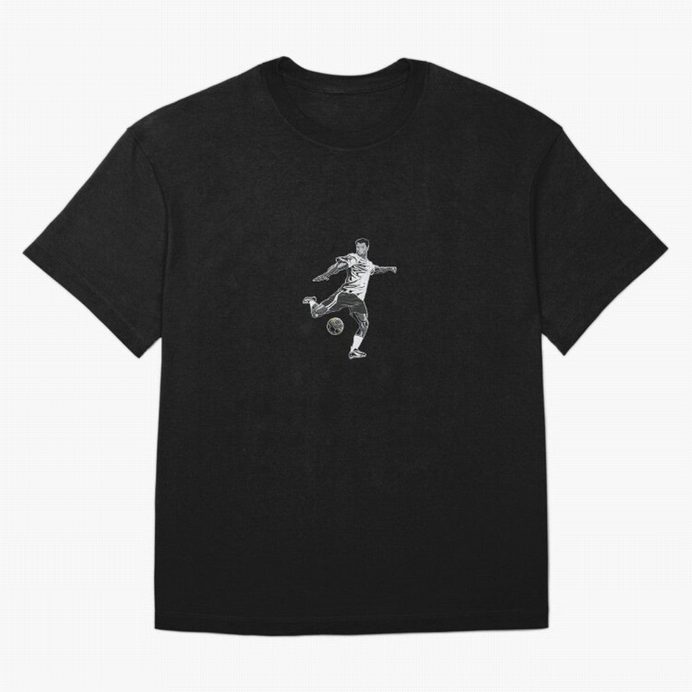 Fooball player Oversized T-Shirt Bring Supporter Culture to Global Football Passion for FIFA World Cup 2026 Group Stage, Driven by Haaland, England, Championship Spirit, Famous Goals, Roaring Crowds and International Football Unity; Built for