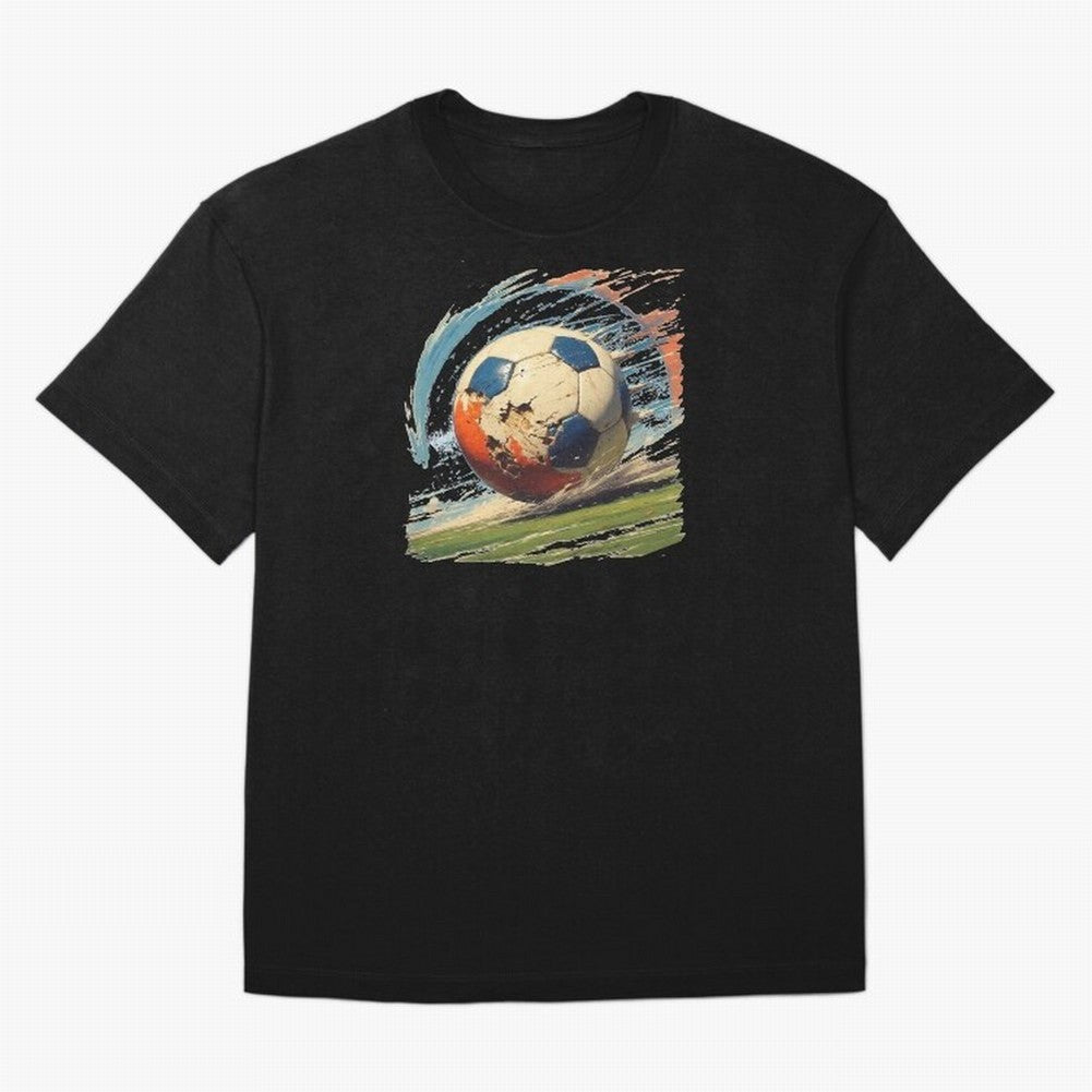 Soccer Ball in Fight Oversized T-Shirt Feel the Heartbeat of Match Day Hype around FIFA World Cup 2026, Messi, Neymar and Mbappe, Netherlands, Stadium Memories, Football Loyalty, International Chants and Championship Tradition; Ideal for Passionate