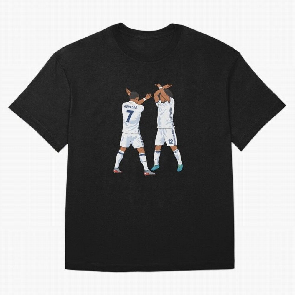 Ronaldo Madrid Celebration Duo Oversized T-Shirt Celebrate Rivalries and Pride in FIFA World Cup 2026 Group Stage Spirit, Centered on France, Messi, CR7 and Mbappe, Global Supporter Spirit, Legendary Goals, National Colors and Tournament