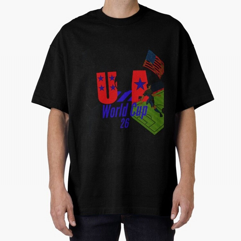 usa world cup 26 Oversized T-Shirt Create FIFA World Cup 2026 Group Stage Driven by Neymar, France Energy, Match Day Excitement, Supporter Culture, Golden Goals and Global Football Passion; Great for Supporters Who Love Legendary Players, National