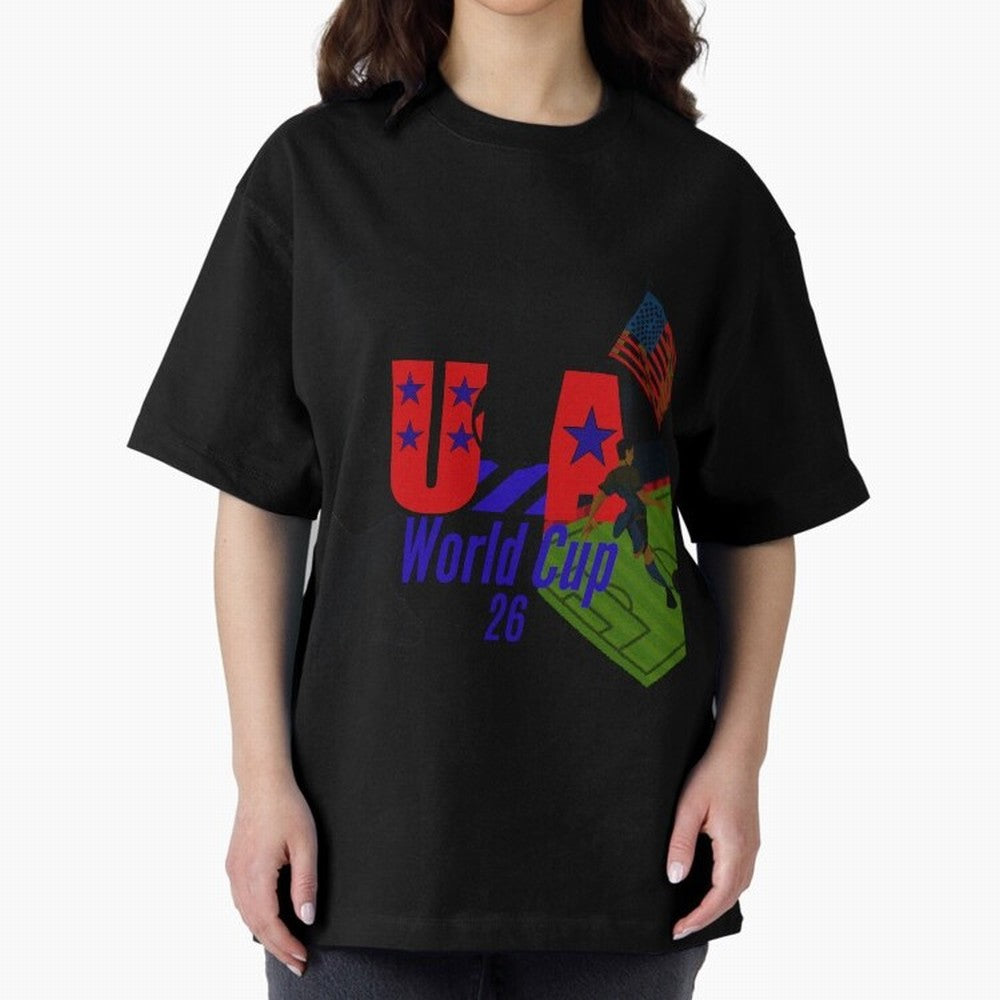 usa world cup 26 Oversized T-Shirt Create FIFA World Cup 2026 Group Stage Driven by Neymar, France Energy, Match Day Excitement, Supporter Culture, Golden Goals and Global Football Passion; Great for Supporters Who Love Legendary Players, National