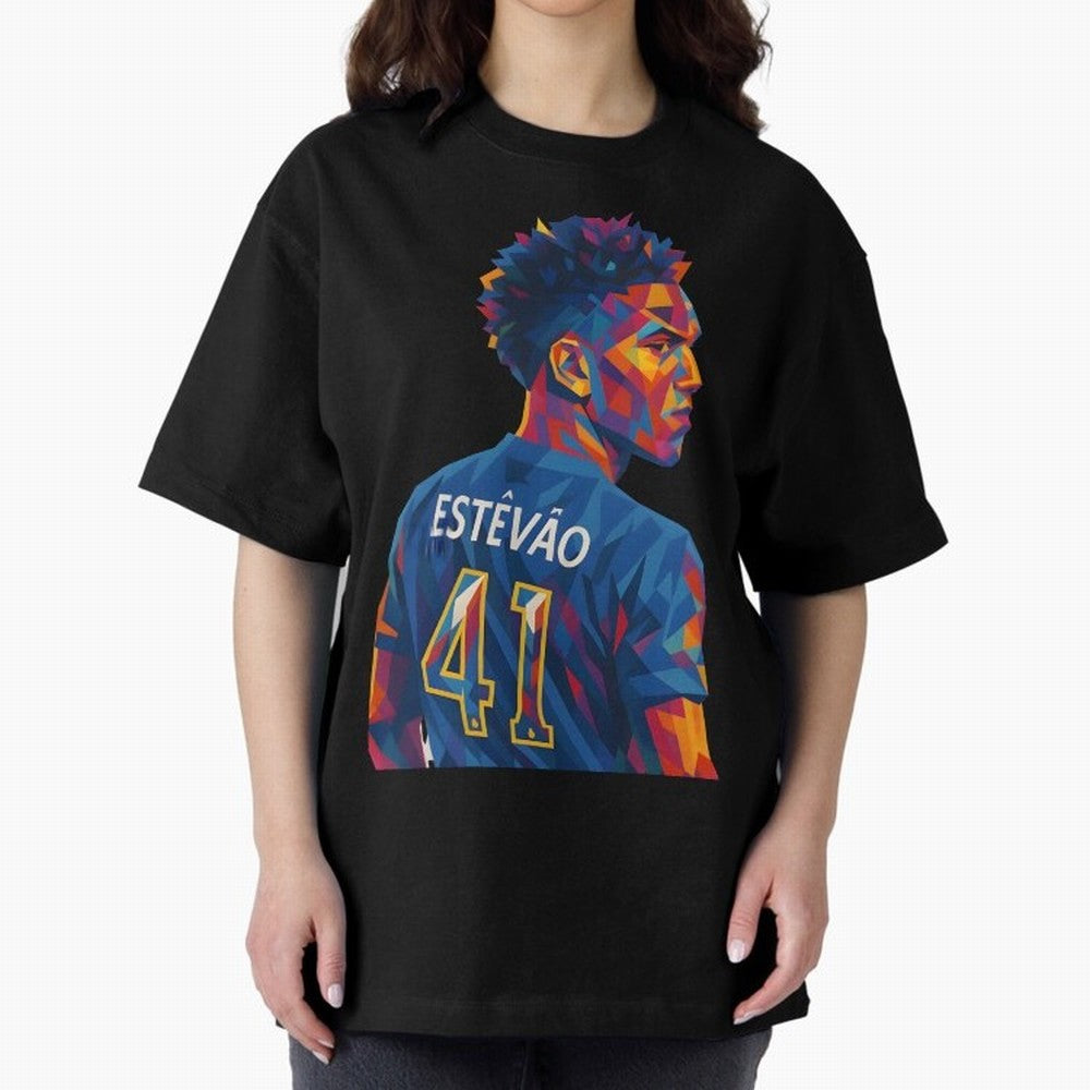 Est¨ºv?o Oversized T-Shirt Turn Football Passion into Global Football Passion for FIFA World Cup 2026 USA Canada Mexico, Built around Messi, Neymar and Mbappe, Portugal, Spain and Germany, Championship Spirit, Famous Goals, Roaring Crowds and