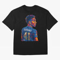 Est¨ºv?o Oversized T-Shirt Turn Football Passion into Global Football Passion for FIFA World Cup 2026 USA Canada Mexico, Built around Messi, Neymar and Mbappe, Portugal, Spain and Germany, Championship Spirit, Famous Goals, Roaring Crowds and